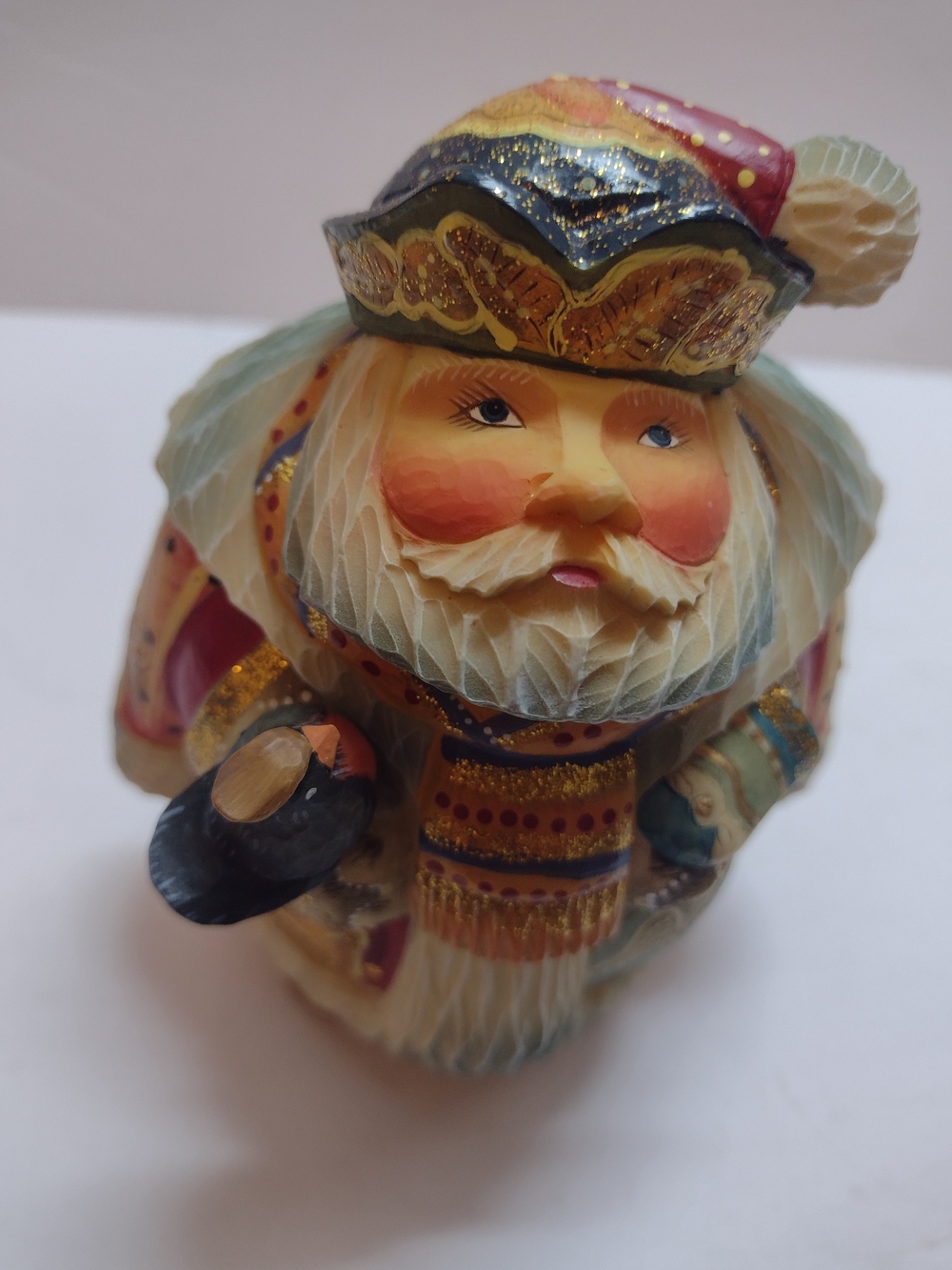Santa DeBrekht Warbling Carols Jolly Birdkeeper Series Figurine Hand Made Russia